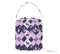 Purple Foxes - Borsa organizer per filati all'uncinetto, portatile, per gomitoli di filato