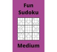 Purple Fun Sudoku Book, 9x9 Puzzles, 200 Pages, 5x8, Medium