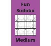 Purple Fun Sudoku Book, 9x9 Puzzles, 250 Pages, 5x8, Medium