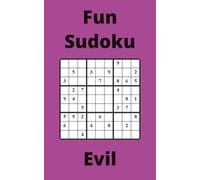 Purple Fun Sudoku Book, 9x9 Puzzles, 50 Pages, 5x8, Evil