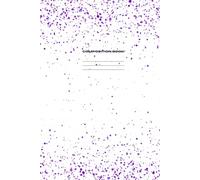 Purple glitter composition notebook