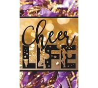 Purple, Gold, and Black Cheer Life: Blank 120 Page Lined Journal/Notebook/Poetry/Lyric Book