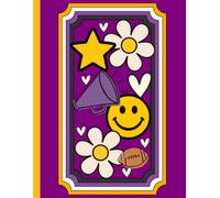 Purple Gold Team Composition Book: Lined 100 page Notebook for Cheerleaders, Notes & Daily Journaling & Study Skills for Teens, Kids, and Students