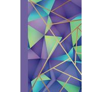 Purple Green and Gold Journal - Geometric Pattern: 120 Lined pages with decorative flourish motif