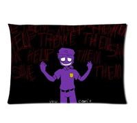 Purple Guy F-NaF Custom Zippered Pillow Cases 20"x 30"(Twin sides)