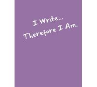 Purple "I Write..." Notebook 8.5x11 w/190 lined pages - Journal/Diary