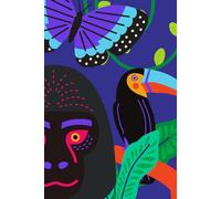 Purple Jungle Safari: Blank Lined Journal / Notebook / Diary (6x9 - 120 pages) - Purple Gorilla Butterfly Toucan Chameleon