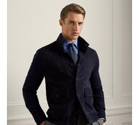 Purple Label Cardigan in cashmere e camoscio L Blue