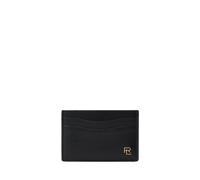 Purple Label Portacarte in pelle con placca TAGLIA UNICA Nero