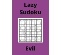 Purple Lazy Sudoku Book, 9x9 Puzzles, 50 Pages, 6x9, Evil