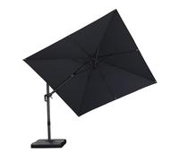 PURPLE LEAF Ombrellone da Giardino 3 x 3 m con Base a Croce, Ombrelloni da Esterno 8 Stecche in Alluminio Tela Protezione UV 50+ con Inclinabile Bidirezionale di 60° e Rotazione di 360°, Grigio