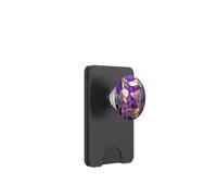 Purple Leaves Stained Glass Aesthetic Botanical Girly PopSockets PopWallet per MagSafe