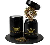 PURPLE LEGACY Barattolo antiodore in vetro viola UV | Contenitore ermetico per erbe | Stash Jar 250 ml | Barattolo ermetico in vetro (2 x 250 ml)