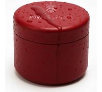 PURPLE LEGACY Scatola in alluminio ultra leggera, impermeabile, ermetica, diametro 63 x 45 mm, protezione dai raggi UV, per pillole, erbe aromatiche, spezie (rosso, grande)