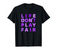 Purple Life Don't Play Fair Purple Graphic Maglietta