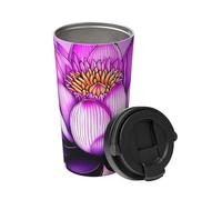 Purple Lotus - Tazza da caffè termica, da 500 ml, mantiene le bevande calde per ore, perfetto per caffè, tè e molto altro ancora.