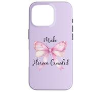 Purple Make Heaven Crowded Christian Women Jesus Pink Bow Custodia per iPhone 16 Pro
