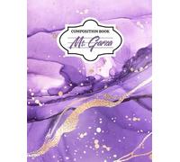 Purple Marble- Personalized Ms. Garza: Blank Notebook 8x11.5