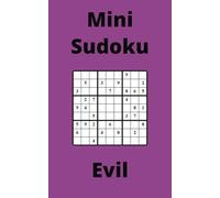 Purple Mini Sudoku Book, 9x9 Puzzles, 100 Pages, 5x8, Evil