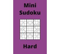 Purple Mini Sudoku Book, 9x9 Puzzles, 100 Pages, 5x8, Hard