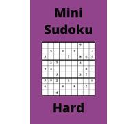 Purple Mini Sudoku Book, 9x9 Puzzles, 200 Pages, 5x8, Hard