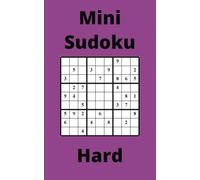 Purple Mini Sudoku Book, 9x9 Puzzles, 300 Pages, 5x8, Hard