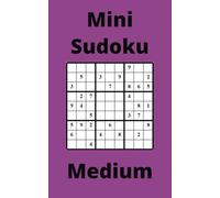 Purple Mini Sudoku Book, 9x9 Puzzles, 300 Pages, 5x8, Medium