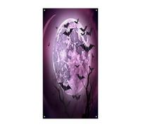 Purple Moon - Banner per porta di benvenuto decorativo da appendere, decorazione per porta d'ingresso, grande sfondo divertente, decorazioni per interni ed esterni, decorazione per feste, 90 x 180 cm