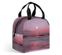Purple Moon - Borsa termica per il pranzo, grande capacità, a prova di perdite, isolata, per donne e uomini, borsa termica portatile per ufficio, viaggi e picnic