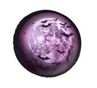 Purple Moon - Copertura per ruota di scorta in pelle PVC, antipolvere, impermeabile, per camper, camper, camion, SUV, diametro 71,1 cm