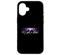 Purple Moon Phase Heart - I'll Get Over It... Grafica viola Custodia per iPhone 16