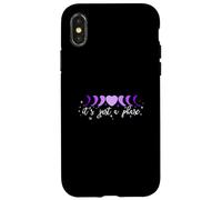Purple Moon Phase Heart - I'll Get Over It... Grafica viola Custodia per iPhone X/XS