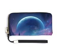Purple Moon - Portafoglio da donna, in pelle, con porta carte di credito, borsetta, Stile:, 20.0*10.5cm