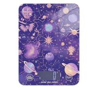 Purple Mysterious Universe Planet Bakers, bilancia digitale per alimenti, 5 kg/5 g, con 4 unità per cucinare e cuocere (batterie non incluse)