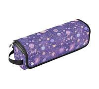 Purple Mysterious Universe Planet - Custodia da viaggio 2 in 1 per ferro arricciacapelli e tappetino resistente al calore con cerniera, custodia da viaggio portatile per utensili caldi e accessori per