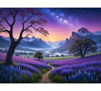 Purple Night 4000 Piece Jigsaw Puzzles for Adults, Colourful, Challenging & Brainteasing Adult puzzles 4000 Pieces Flower, Fun jigsaws for The Whole Family 56x34 inch