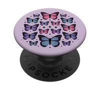 Purple Pastel Butterfly Y2K Cute Teen Girl Aesthetic Trendy PopSockets PopGrip Adesivo