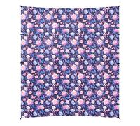 Purple Peach Elegante tenda da spiaggia con fiori UPF50, facile da installare, grande riparo solare portatile con borsa per il trasporto, per campeggio, picnic, cortile e pesca