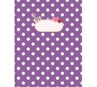 Purple Polka Dot Sugar Glider Notebook: 8.5" x 11" Wide Ruled Composition Notebook with 120 Pages