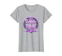 Purple Reign: Avventura Reale per Ragazzi Maglietta, Donna, Grigio Melange, XXL