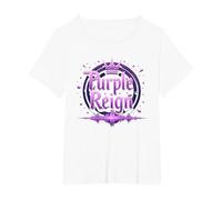 Purple Reign: Avventura Reale per Ragazzi Maglietta, Donna Plus-Size, Bianco, 1X