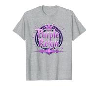 Purple Reign: Avventura Reale per Ragazzi Maglietta, Uomo, Grigio Melange, M