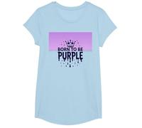 Purple Reign: Regal Crown Burst per Gli Appassionati Reali Maglietta, Ragazze, Celeste, S