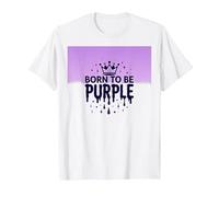 Purple Reign: Regal Crown Burst per Gli Appassionati Reali Maglietta, Uomo, Bianco, M