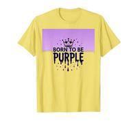 Purple Reign: Regal Crown Burst per Gli Appassionati Reali Maglietta, Uomo, Limone, XL