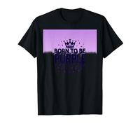 Purple Reign: Regal Crown Burst per Gli Appassionati Reali Maglietta, Uomo, Nero, 4XL
