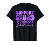 Purple Ribbon Support Squad per Il Mese della prevenzione dell'overdose Maglietta