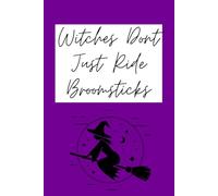 Purple Riding Witches Classic Compact Soft Cover Back to School Notebook, 6 x 9 inch, 200 Page