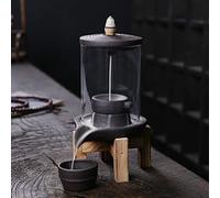 Purple Sand Backflow Aromatherapy Furnace Creative Time to Run The Windproof Cover Backflow Incense Burner for Office Home Decoration
