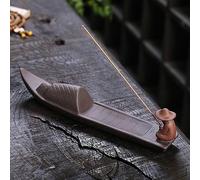 Purple Sand Bamboo Pai Fisherman Incense Burner Creative Old Man Fishing Tea Ceremony Household Sleeping Incense Holder Seat Decoration (D) (A)